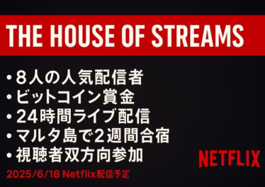 The House of Streams:ビットコイン賞金を懸けた革新的リアリティ番組 2 4494b331 4459 40ca bbf7 b0fd75dbc95c