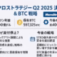 MicroStrategyがQ2で100億ドル黒字、公正価値会計により評価益急増。保有BTCは59.7万枚、買付停止は決算前の一時措置でHODL戦略は継続――主要数値をインフォグラフィックで解説。
