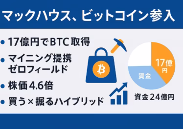 マックハウス、ビットコイン購入と採掘参入 13 bb69b2ae e8fe 49b9 9ade 46677926c688