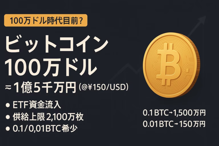 2025/8/14のBTC史上最高値は124,128ドル。アダム・バック「5年以内」、セイラー「ゼロでなければ」、E.トランプ「数年内100万ドル」発言。0.1BTC=約1,500万円。