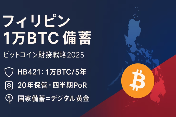 フィリピンが1万BTC法案、香港企業が4,250BTC取得契約。AmdaxはBTC供給1%目標、Strategyは62.9万BTC保有（2025/8/23 JST）。