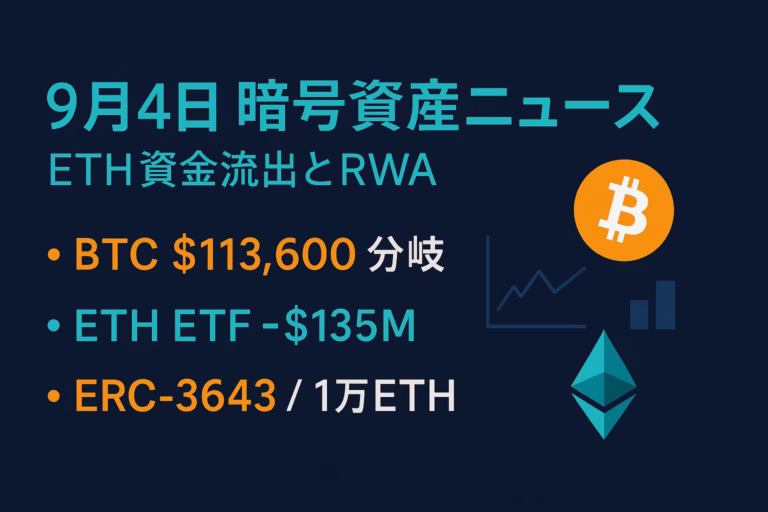 8/20以降にBTC 35,991枚を売りETH 886,371枚相当に回転。実行はHyperliquidで、Binanceではない点が要旨。ETHはステーク活用との報告。更新: 2025-09-04 JST。