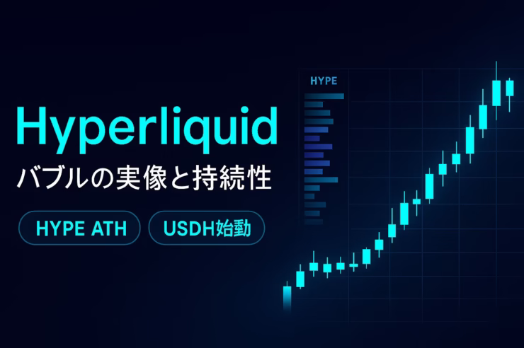 HyperliquidのHYPEは2025/9/12に$57.3で最高値。7月出来高$319B、8月収益$106M。USDH発行はNative Marketsに決定。