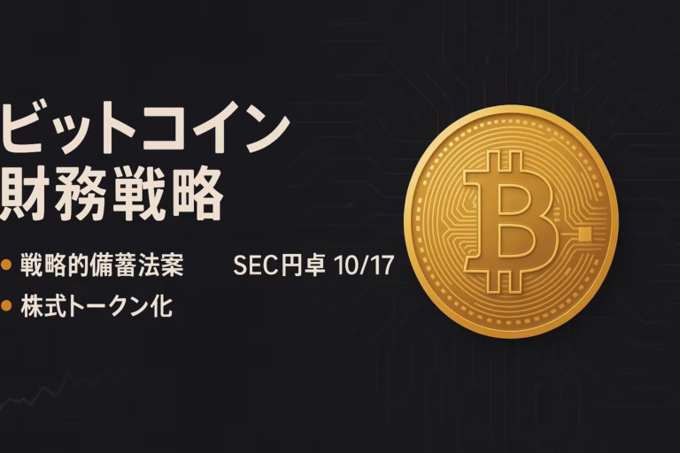 2025-09-09 JST時点、米BITCOIN法案は最大100万BTCを段階取得、@Nasdaqは株式トークン化申請。Metaplanetは20,136BTCを保有。