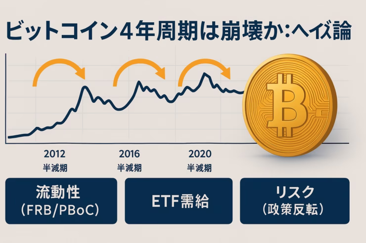 2025-10-10 JST。米は政策金利を4.00–4.25%へ、PBoCは1.1兆元を供給。要点2つ：米中の緩和、ETF需給。数値：1.1兆元。ヘイズは流動性重視。