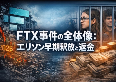 FTX事件の現状整理。エリソン氏は2026-01-21釈放見込み、SBFは禁錮25年。返金計画は第3回分配（約$1.6B）が進行中。資産証明の限界と規制動向を解説。