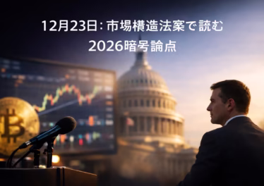 12月23日の暗号資産市況。BTCは$94,000を視野に攻防、24時間清算は$183M。米市場構造法案の進展と量子リスク、zkEVM安全性が2026年の論点。