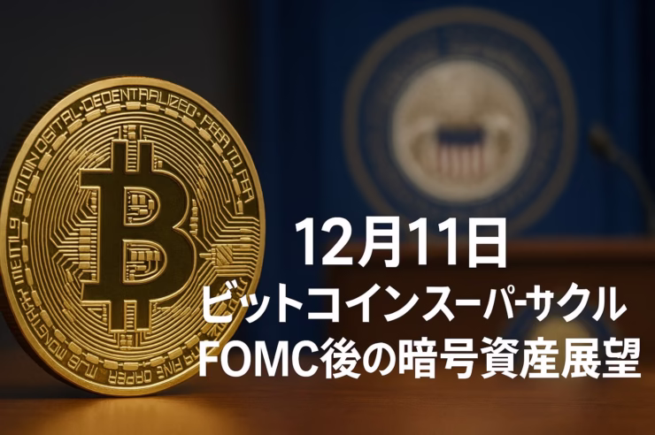 JST 12/11 FOMCが25bp利下げとRMP開始を決定。CZらのスーパーサイクル論、UAEの規制進展、SeiとXiaomiの提携など2026年に向けた市場構造の変化を解説。