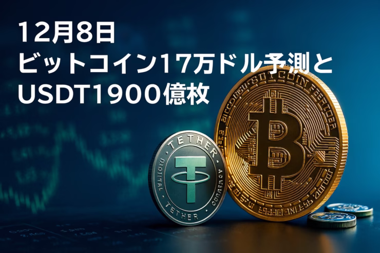 2025年12月8日週の重要イベントまとめ。JPモルガンBTC目標17万ドル維持、USDT供給1900億枚突破で流動性は潤沢。12/10 FOMC、12/11 Do Kwon量刑、12/12 Aptosアンロックなど重要日程が集中。