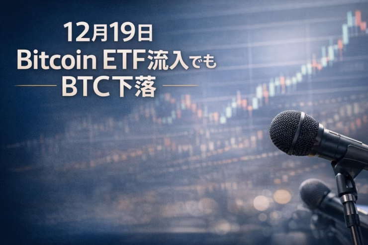2025年12月19日時点の暗号資産市況。BTCは8.6万ドル割れもETFは流入継続。SECの保管ルール提示やデリバティブ市場の効率化など、インフラ面の動きを要約。