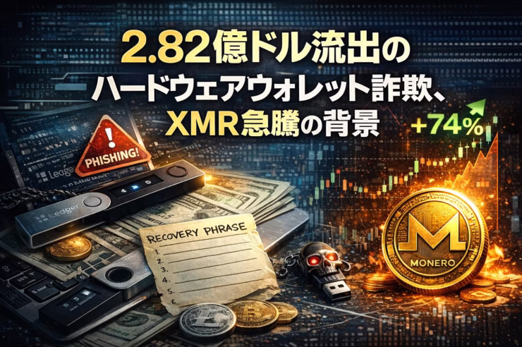 2026-01-17 13:00 JST ・$282M流出、LTC/BTCがXMRへ換金され急騰 ・復元フレーズ詐取の手口とLedger提携先漏洩 ・資金洗浄ルートの追跡が焦点