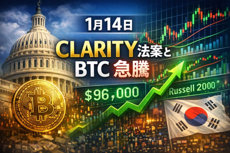 BTC一時$96,000到達、米小型株指数2,600突破、予測市場の利益分岐点分析など、規制と市況の重要データを解説。