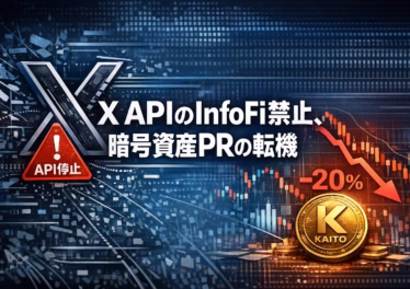 2026-01-17 12:30 JST ・Xが投稿報酬型アプリのAPIを遮断、InfoFiに打撃 ・KAITOが一時約-20%急落、サービス終了相次ぐ ・プラットフォーム依存リスクが浮き彫りに