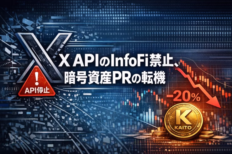 2026-01-17 12:30 JST ・Xが投稿報酬型アプリのAPIを遮断、InfoFiに打撃 ・KAITOが一時約-20%急落、サービス終了相次ぐ ・プラットフォーム依存リスクが浮き彫りに