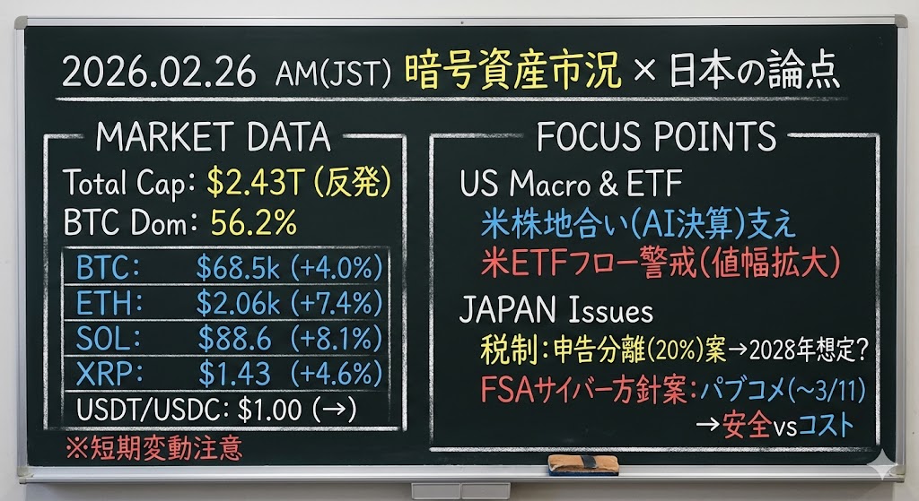 2月26日 暗号資産市況:主要10銘柄×日本市場 2 unnamed 20