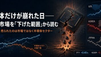 半導体だけが崩れた日──7/24市場を「下げた範囲」から読む 2 x article 2080804249781637120
