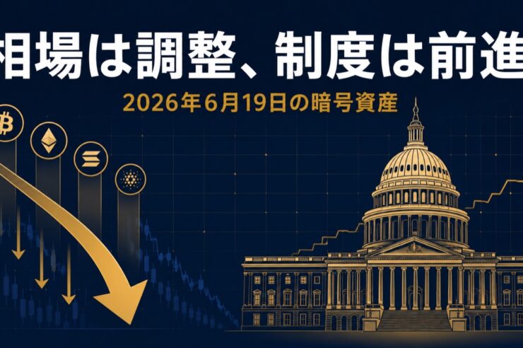 相場は調整、制度は前進を表すアイキャッチ