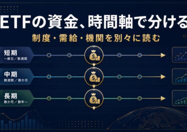 ETF資金を時間軸で分けるアイキャッチ