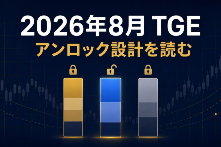 2026年8月のTGEとアンロック設計を表すアイキャッチ画像