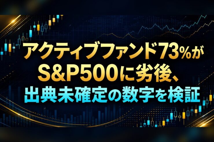 アクティブファンド73%がS&P500に劣後、出典未確定の数字を検証