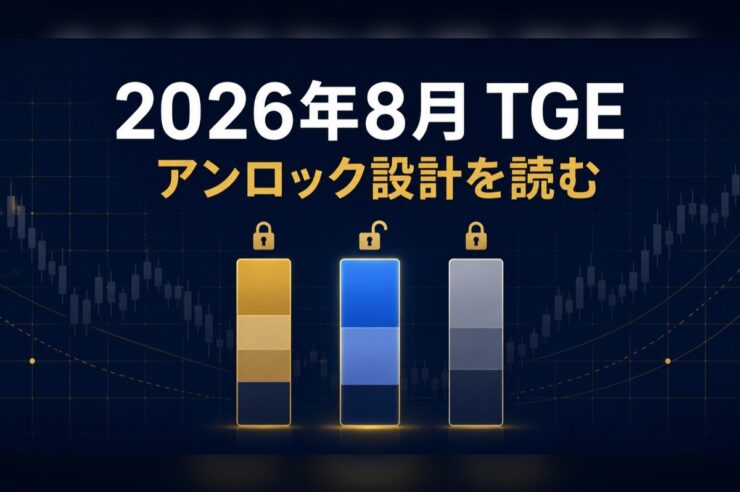 2026年8月のTGEとアンロック設計を表すアイキャッチ画像