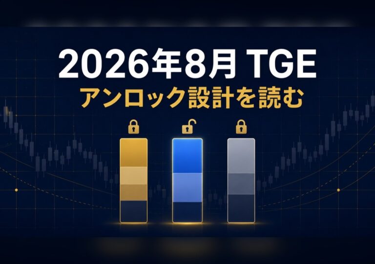 2026年8月のTGEとアンロック設計を表すアイキャッチ画像