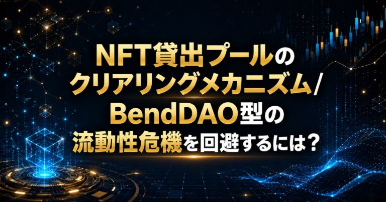 NFT貸出プールのクリアリングメカニズム/BendDAO型の流動性危機を回避するには？