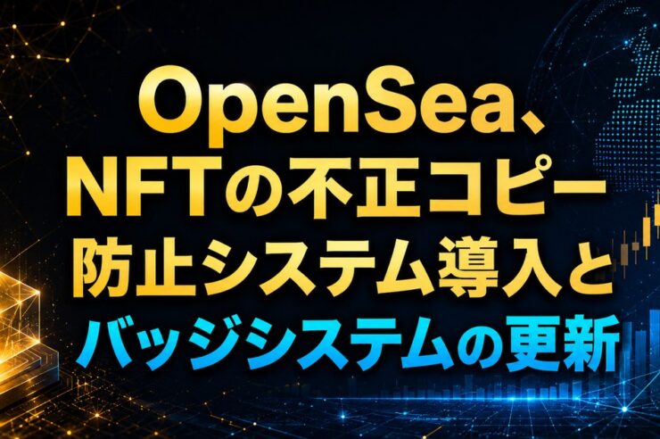 OpenSea、NFTの不正コピー防止システム導入とバッジシステムの更新