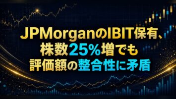 JPMorganのIBIT保有、株数25%増でも評価額の整合性に矛盾