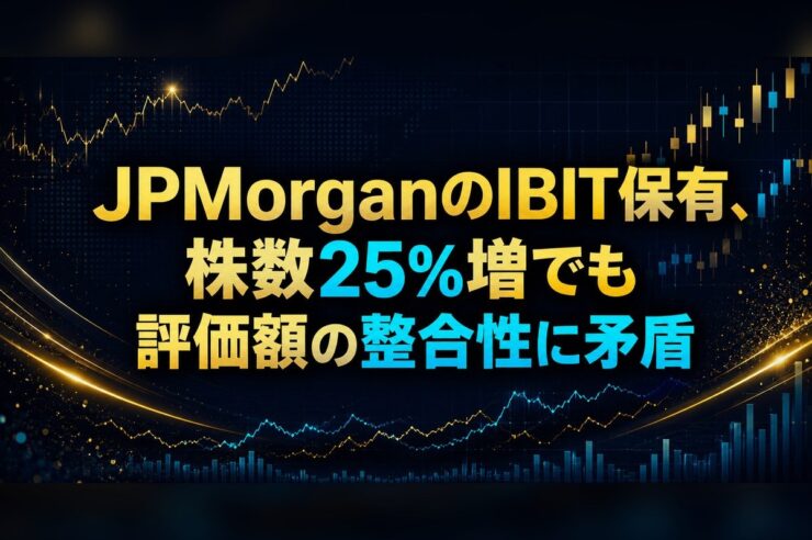 JPMorganのIBIT保有、株数25%増でも評価額の整合性に矛盾