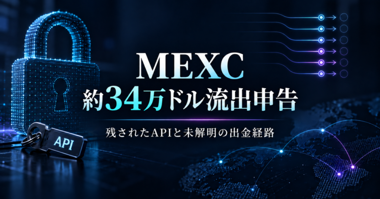 MEXC約34万ドル流出申告とAPIキーの未解明点