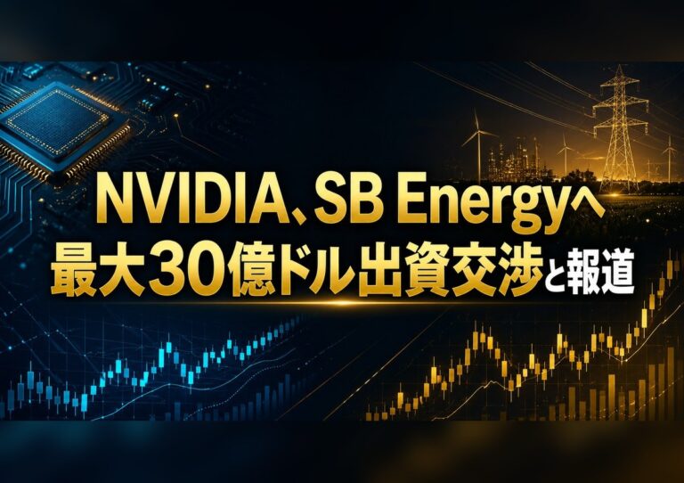 NVIDIA、SB Energyへ最大30億ドル出資交渉と報道