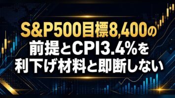 S&P500目標8,400の前提とCPI3.4%を利下げ材料と即断しない