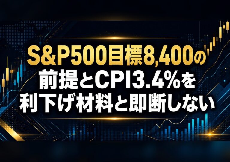 S&P500目標8,400の前提とCPI3.4%を利下げ材料と即断しない 8 S&P500目標8,400の前提とCPI3.4%を利下げ材料と即断しない