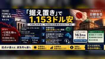 「据え置き」で1,153ドル安 ── FOMCの中身と、今日始まる日銀会合を分けて読む 2 x article 2082619915316715521 fit