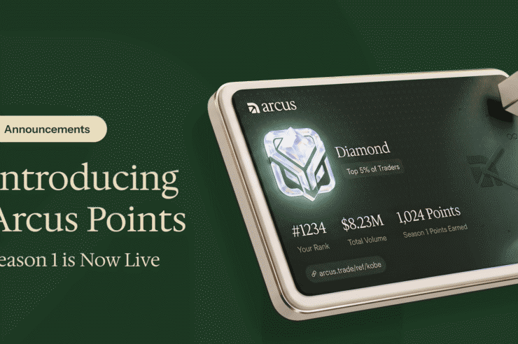 Arcus Points開始の公式告知画像（画面の数値は説明用）